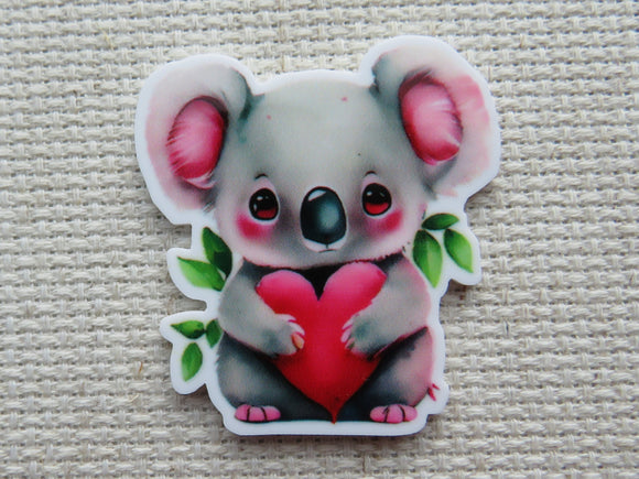 First view of Koala with a Heart Needle Minder.