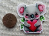 Second view of Koala with a Heart Needle Minder,.