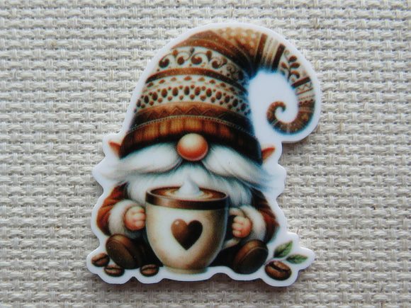 First view of Coffee Loving Gnome Needle Minder.