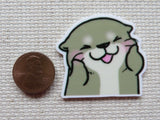 Second view of Love That Otter Face Needle Minder.