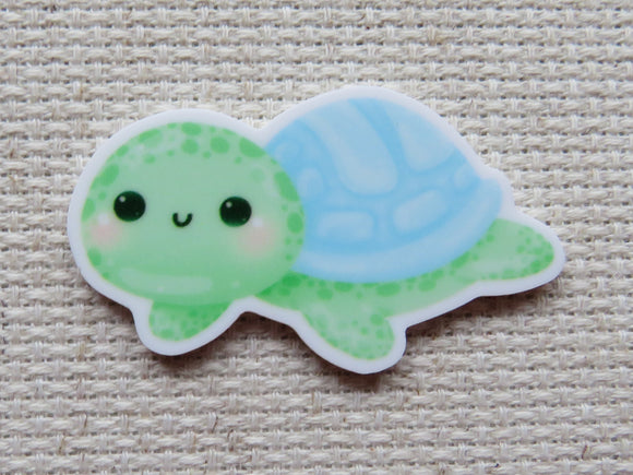 First view of Blue and Green Turtle Needle Minder.