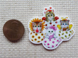 Second view of Kittens in Cups Needle Minder.