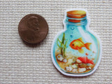 Second view of Fish in a Bottle Needle Minder.