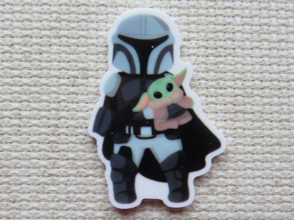 First view of Mandalorian Fighter with Grogu  Needle Minder.