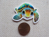 Second view of Smiling Sea Turtle Needle Minder.