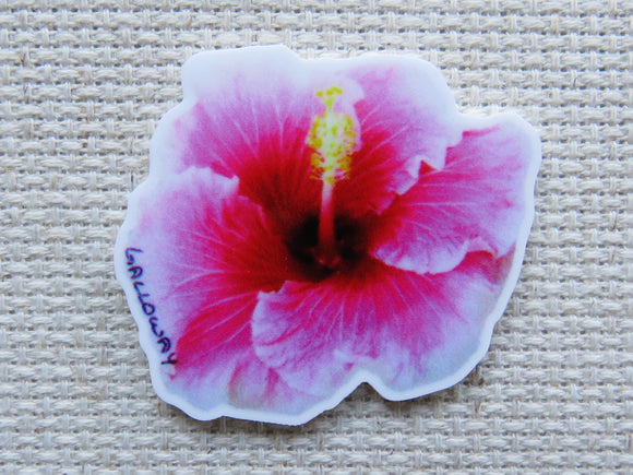 First view of Pink Hibiscus Needle Minder.