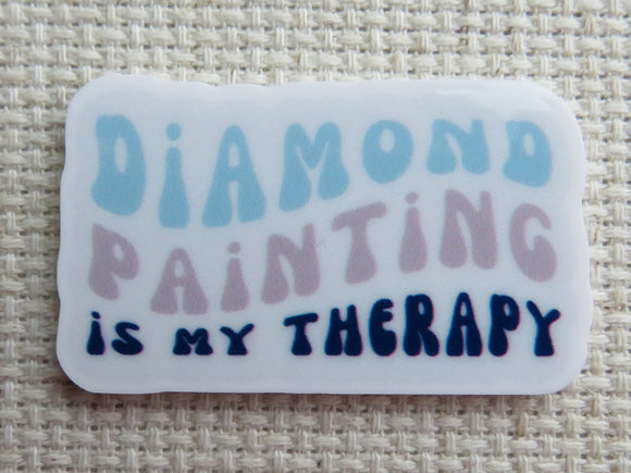 First view of Diamond Painting is my Therapy in Blues and Brown Needle Minder.