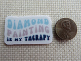 Second view of Diamond Painting is my Therapy in Blues and Brown Needle Minder.