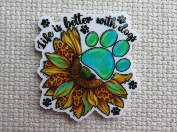 First view of Life is Better with Dogs Needle Minder.