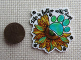 Second view of Life is Better with Dogs Needle Minder.