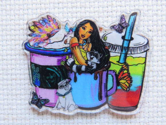 First view of A Trio of Pocahontas Themed Drinks Needle Minder.