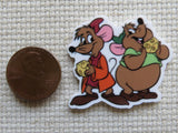Second view of Jak and Gus Sharing a Piece of Cheese Needle Minder.