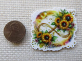 Second view of Sunflower Infinity Loop Needle Minder.