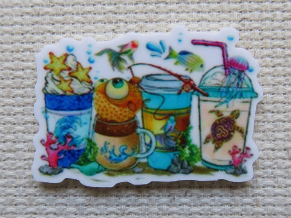 First view of Ocean Themed Drinks Needle Minder.
