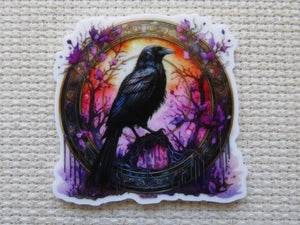 First view of Black Crow in a Circle Needle Minder.