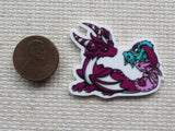 Second view of Purple Dragon with Babies Needle Minder.