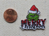 Second view of Grinch Merry Christmas Needle Minder.