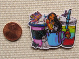 Second view of Pocahontas Themed Drinks Needle Minder.