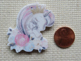 Second view of Mother and Child Unicorn Needle Minder.