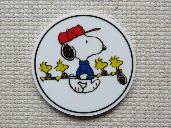 First view of Golfing Snoopy with Bird Friends Needle Minder.