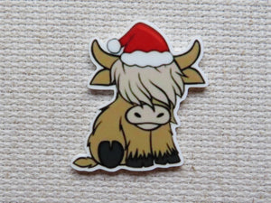 First view of Christmas Highland Cow Needle Minder.