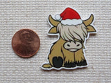 Second view of Christmas Highland Cow Needle Minder.