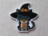 First view of Boba Drinking Witch Cat Needle Minder.