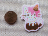 Second view of Birthday Kitty Needle Minder.