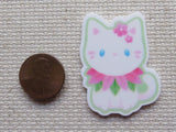 Second view of Flower Kitty Needle Minder.