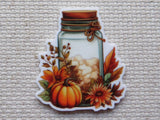 First view of Autumn Themed Mason Jar Needle Minder.