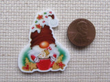 Second view of Cocoa Christmas Gnome Needle Minder.