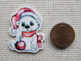 Second view of Christmas Polar Bear Needle Minder.