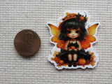 Second view of Orange Fairy Needle Minder.