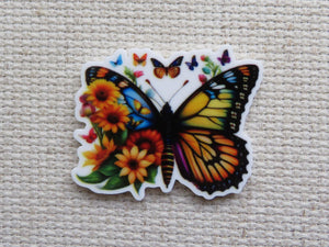 First view of Colorful Floral Butterfly Needle Minder.