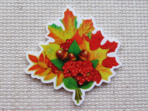 First view of A bunch of Autumn Leaves Needle Minder.