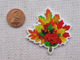 Second view of A bunch of Autumn Leaves Needle Minder.