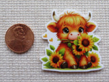 Second view of Sunflower Cow Needle Minder.