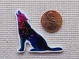 Second view of Howling Night Wolf Needle Minder.