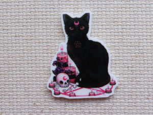 First view of Black Pentagram Cat Needle Minder.