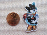 Second view of Autumn Themed Daisy Duck Needle Minder.