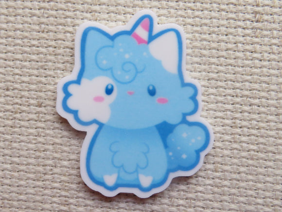 First view of Blue Cotton Candy Catacorn Needle Minder.