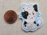 Second view of Cookies and Cream Kitty Needle Minder.