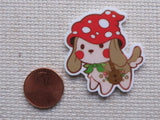 Second view of Mushroom Puppy Needle Minder.