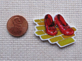 Second view of Ruby Slippers on Yellow Bricks Needle Minder.