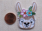 Second view of Llama Face Needle Minder.