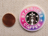Second view of Pink Coffee Sign Needle Minder.
