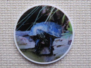 First view of  Turtle on a Log Needle Minder.