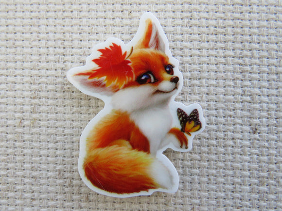 First view of Sly Fox with a Butterfly Needle Minder.