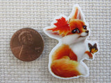 Second view of Sly Fox with a Butterfly Needle Minder.