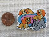 Second view of Pups Playing on a Carpet Needle Minder.
